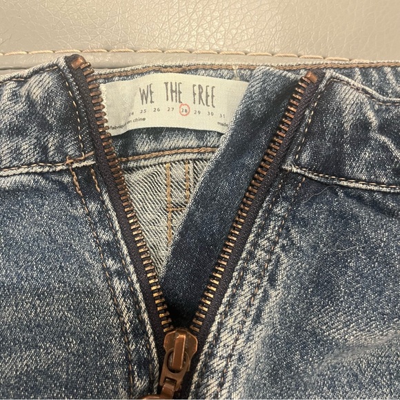 Free People Blue Mini Skirt with Zipper - Picture 3 of 3